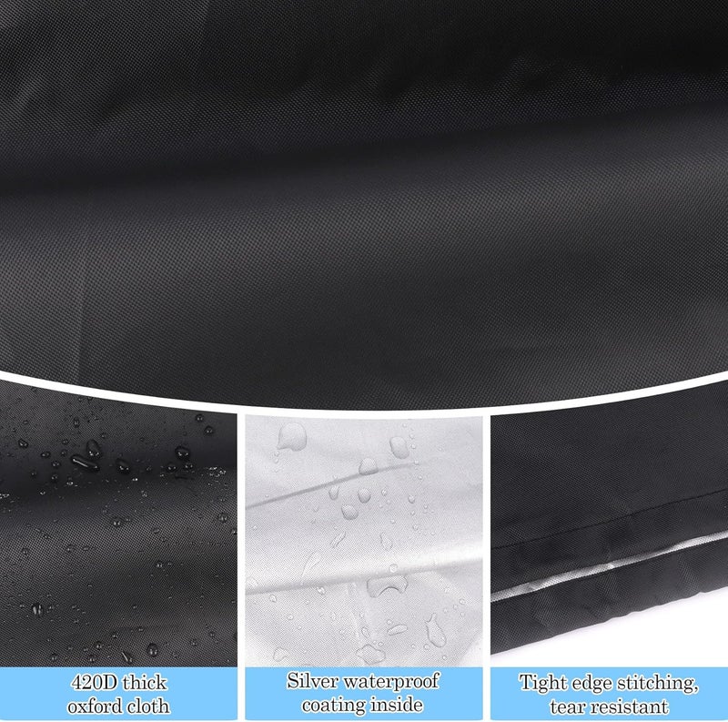 Klmnop 36Dx42H Fountain Cover, Outdoor Waterproof Water Fountain Cover with Drawstring, Weather Garden Statue Covers Resistant for Winter Patio Chimnea Protector(Black) - Image 3